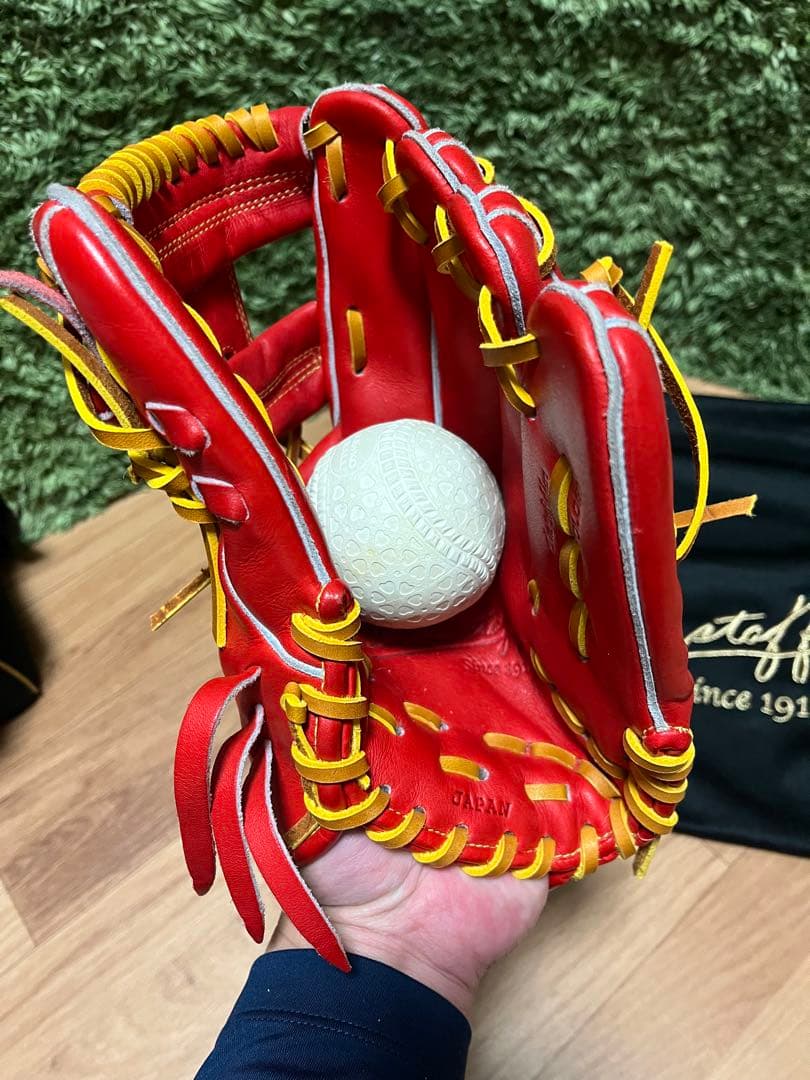 ウィルソンスタッフ デュアル 硬式内野手用DO型 Eオレンジ×タン紐