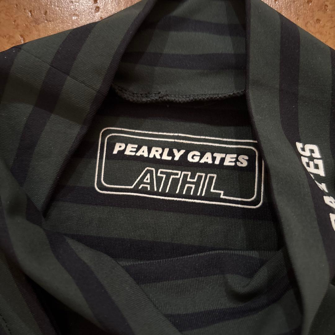 新品同様　極美品　パーリーゲイツ　ボーダー 長袖インナーシャツ ゴルフ サイズ3