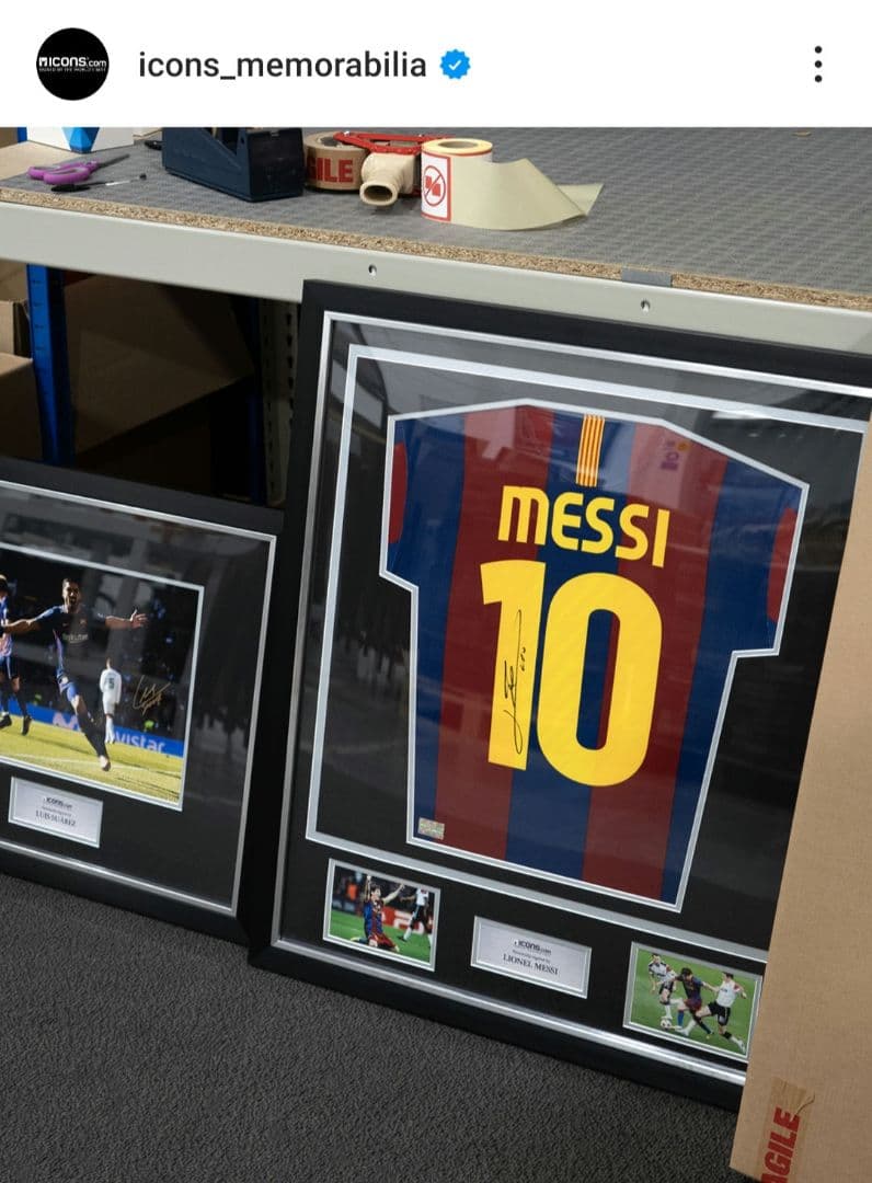 リオネルメッシ ICONSバルセロナ10/11サインユニフォーム