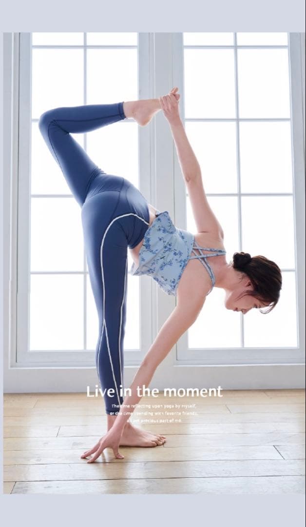 【SUKALA】カラーラインレギンス　ネイビー　LAVA