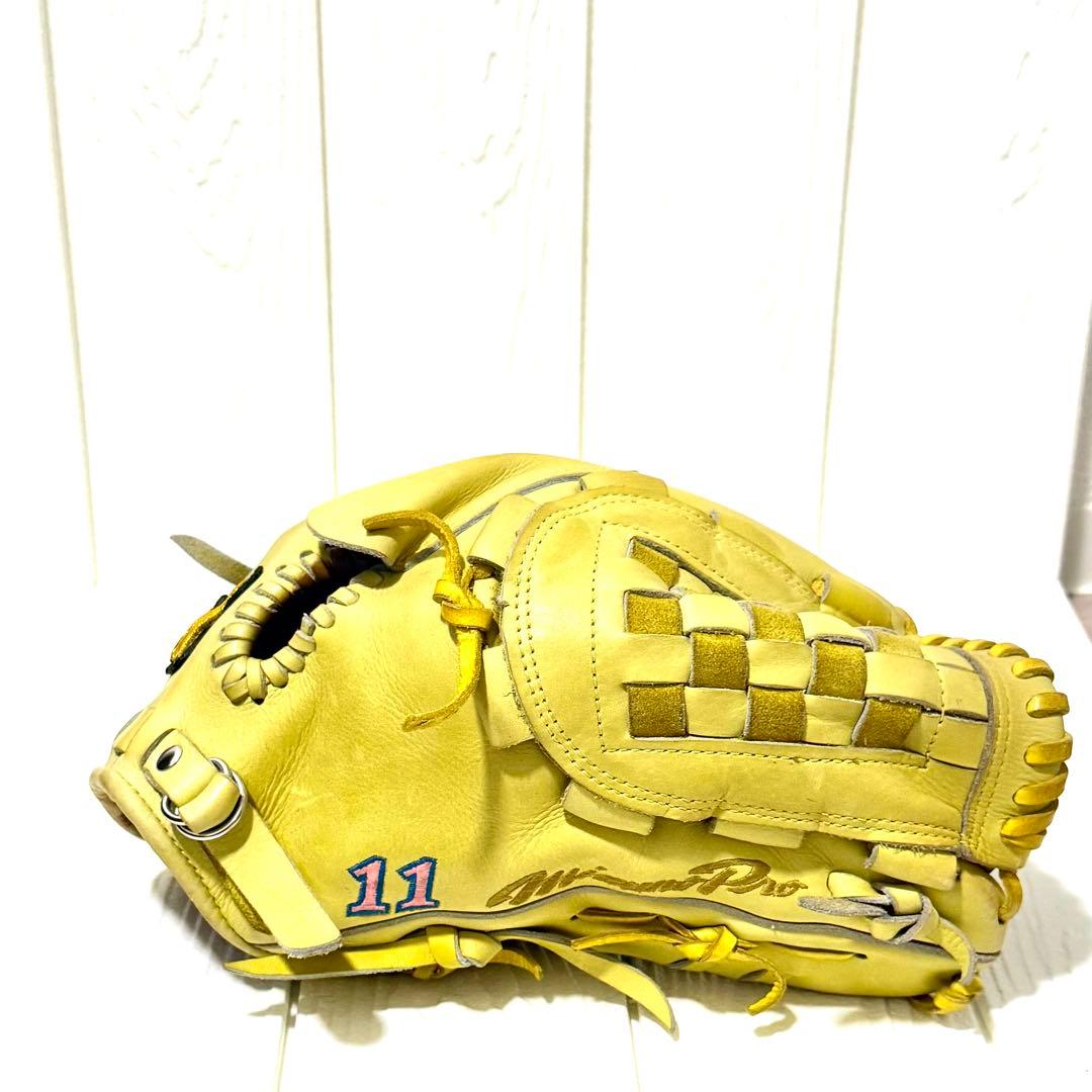 Mizuno Pro 軟式 グローブ イエロー