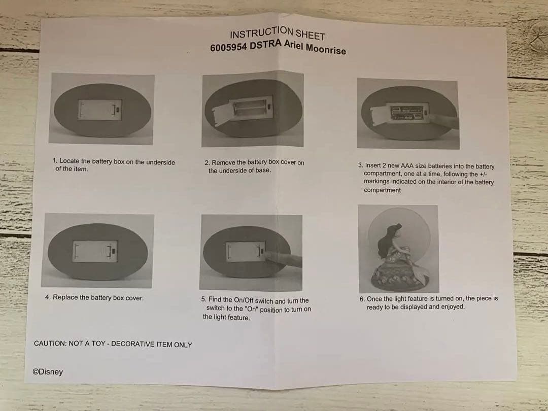 未開封ディズニー エネスコ リトルマーメイド アリエルムーンライト