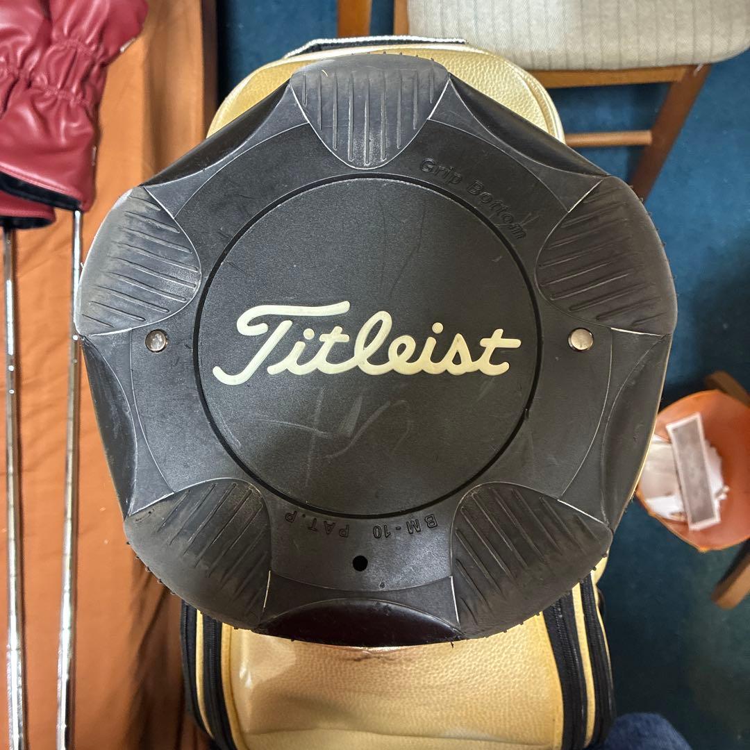 希少色 タイトリスト ゴールド 金 キャディバッグ 5分割 メダリオン 良品