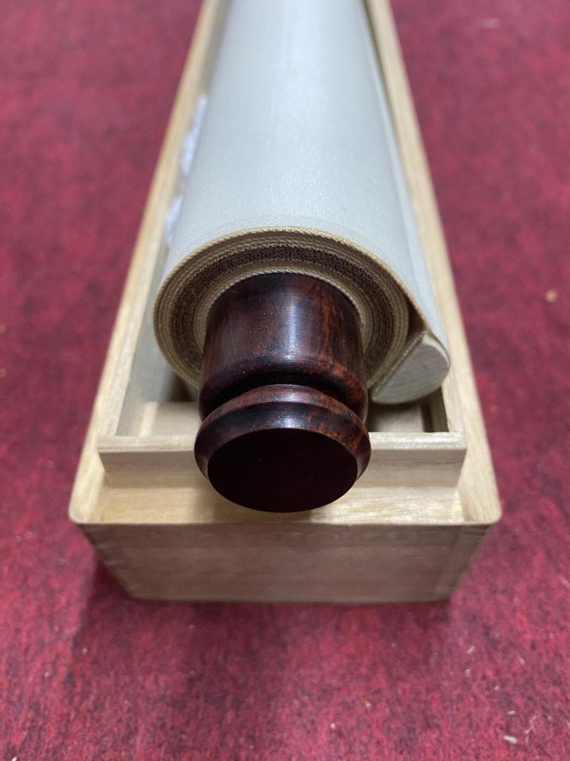 清水公照【拓本】『月下団乱』アンコールワット壁画賛書 肉筆 掛軸24111705