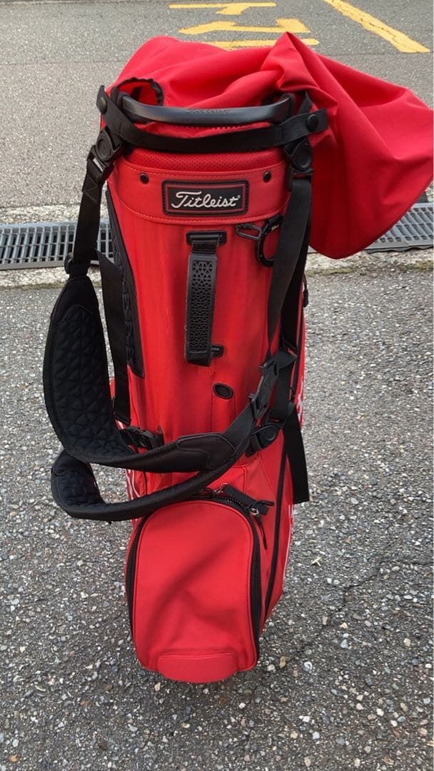 【シゲ様】Titleist 赤 キャディバッグ　スタンド式