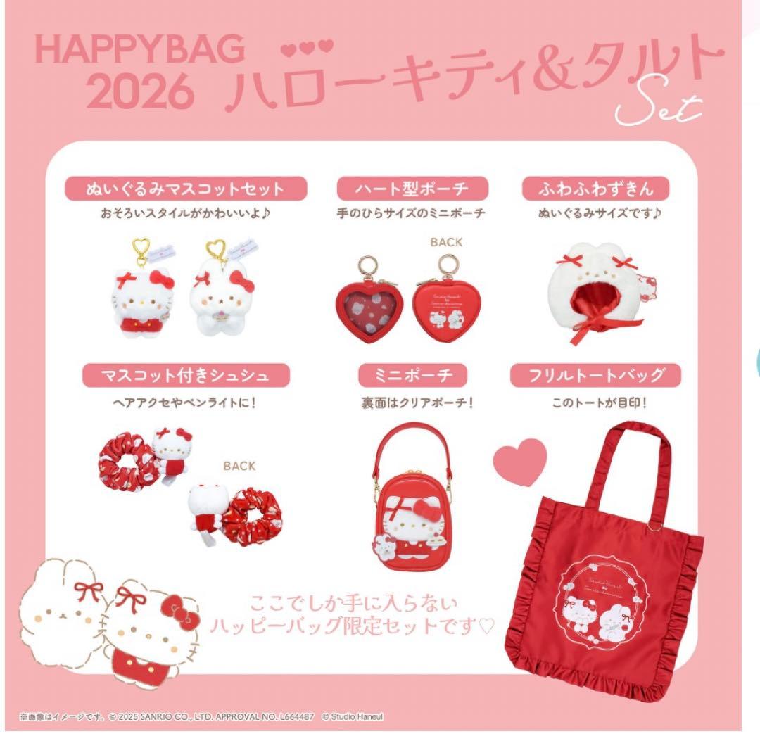 福袋　新品未開封　サンリオ　ドンキホーテ限定ハッピーバッグ　ハローキティ&タルト