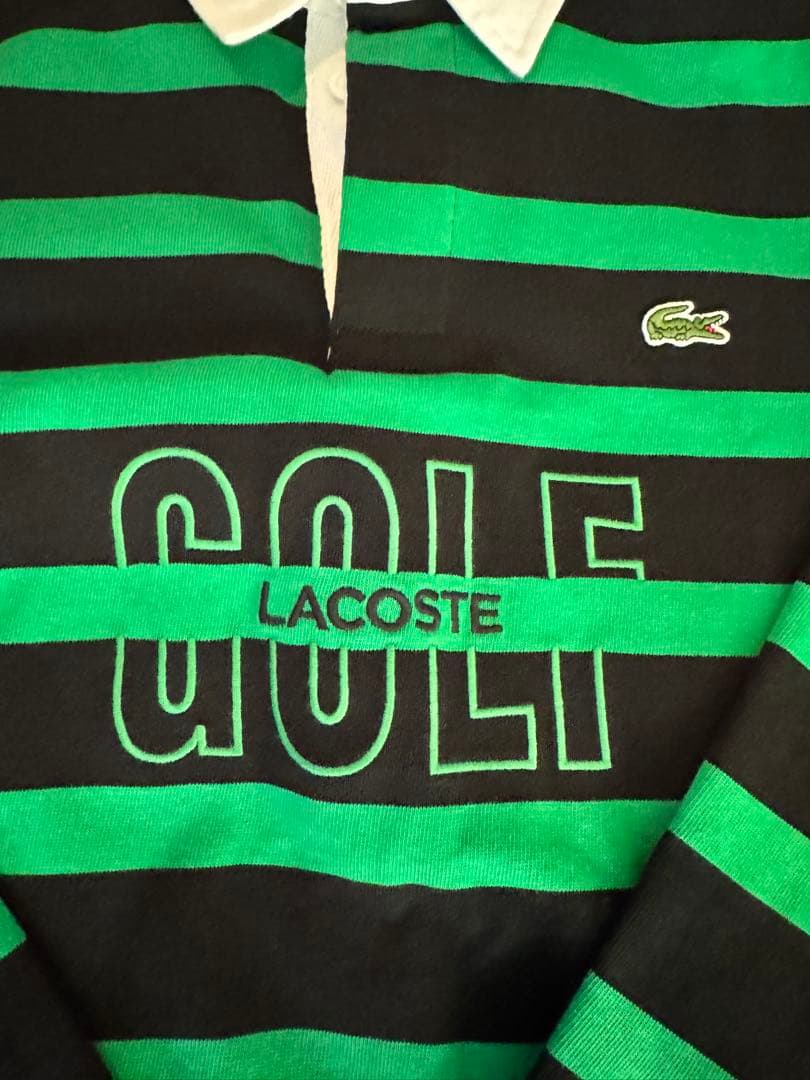 LACOSTE ゴルフ ストライプシャツ