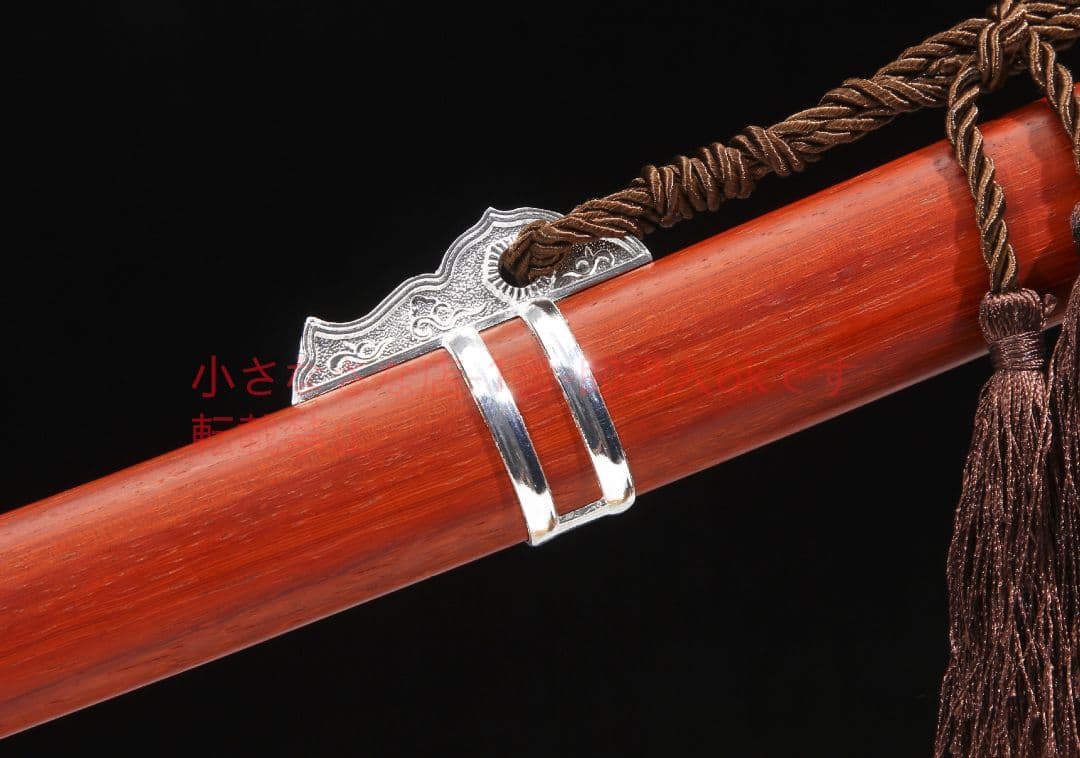 曲げ金擬銀素装唐横刀赤木金マンガン鋼 古兵器 武具 刀装具 日本刀 模造刀居合刀