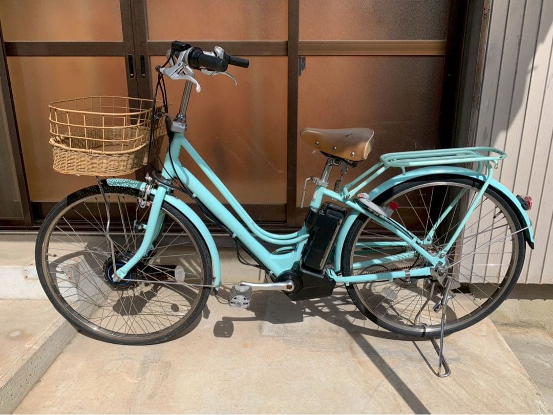 電動自転車　No.6626 ブリヂストン カジュナ 26インチ 水色　神戸　大阪
