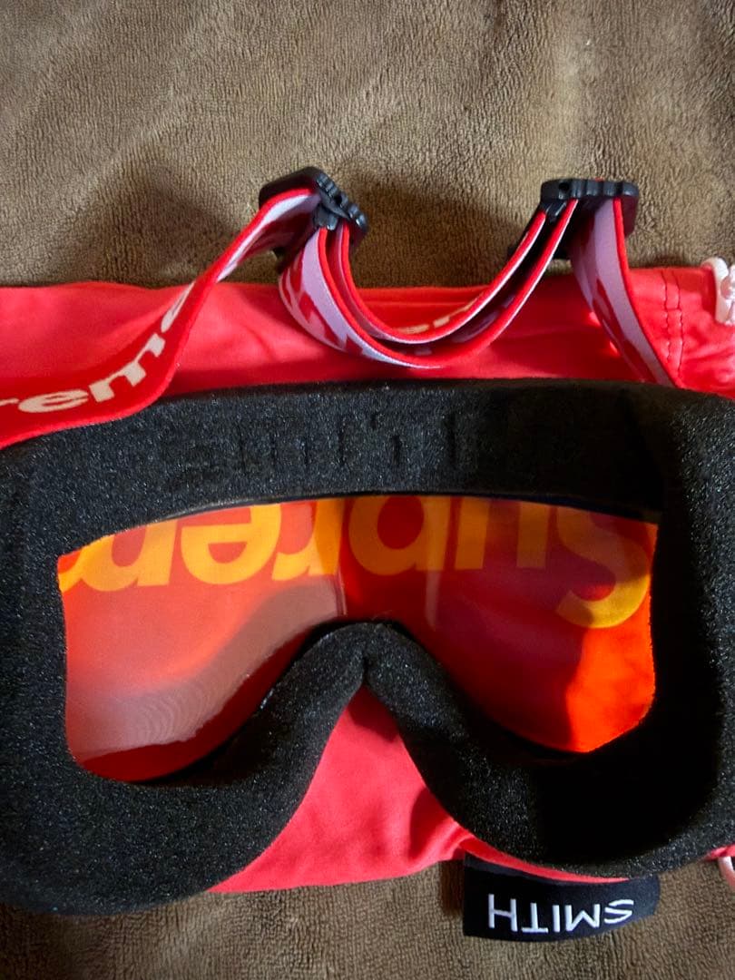 まー supreme Smith コラボ　ゴーグル　レッド　15AW