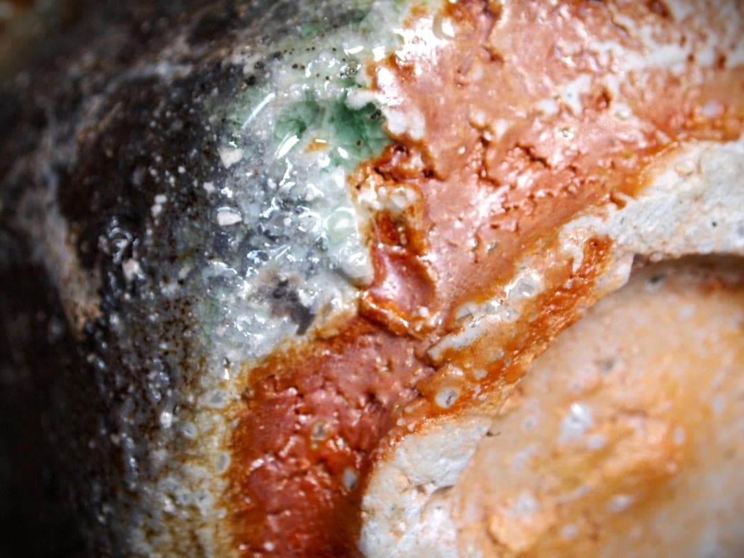 人気作家★藤岡周平★伊賀《刳り貫き》茶碗★共箱・布