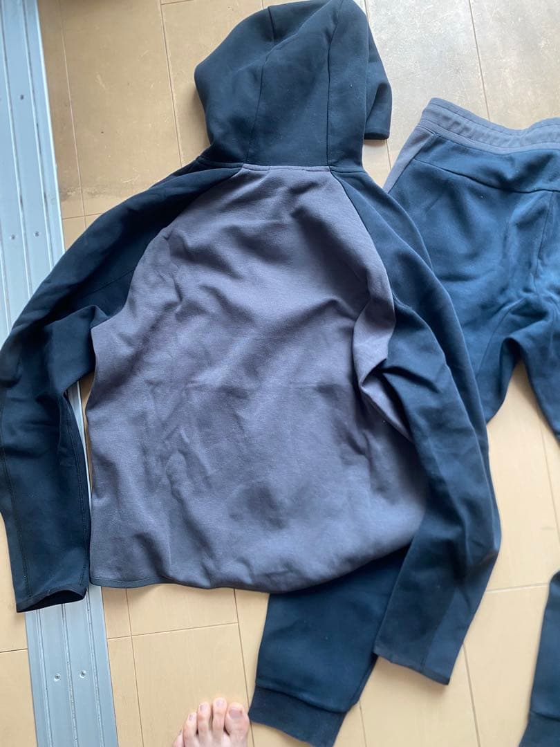 テックフリース メンズ L 黒　チャコールグレー 希少色 正規　セットアップ