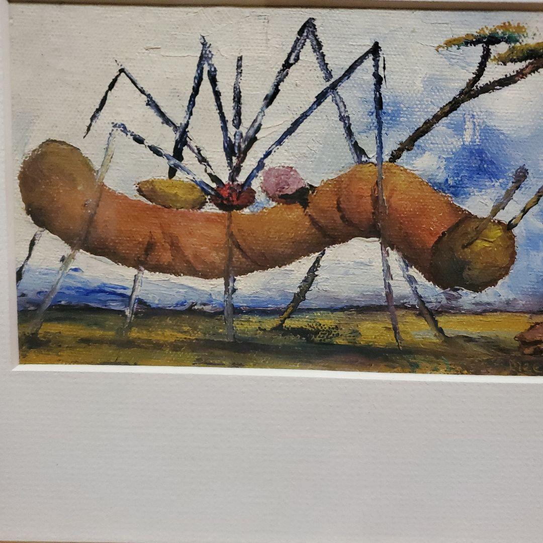 油絵、虫、アフリカアート