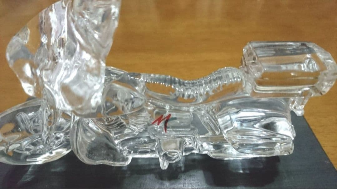 【オートバイオブジェ】イギリス製ガラスアンティーク