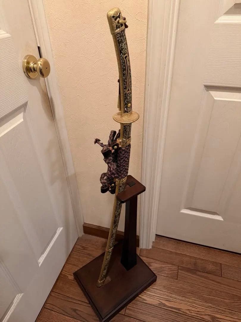 螺鈿 模造刀 スタンド付き