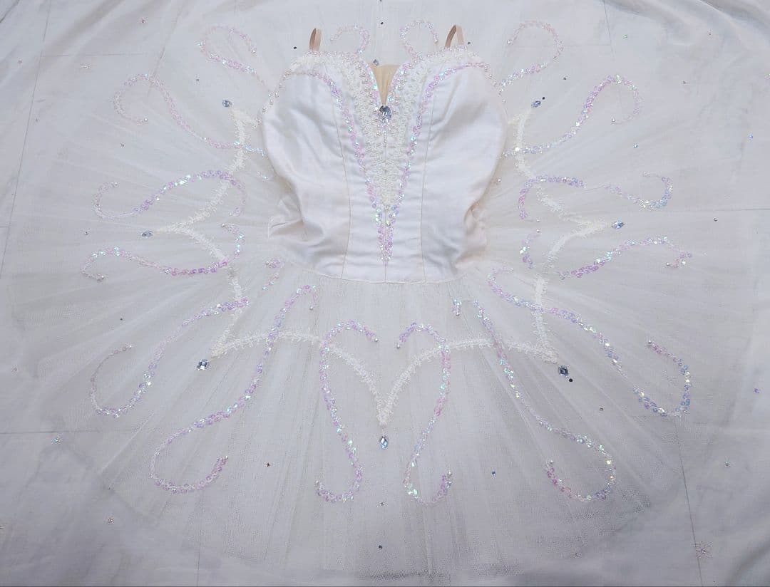 【ニキヤ、オデット】 チャコット・バレエ衣裳 袖飾り付き・美品 Ｍサイズ