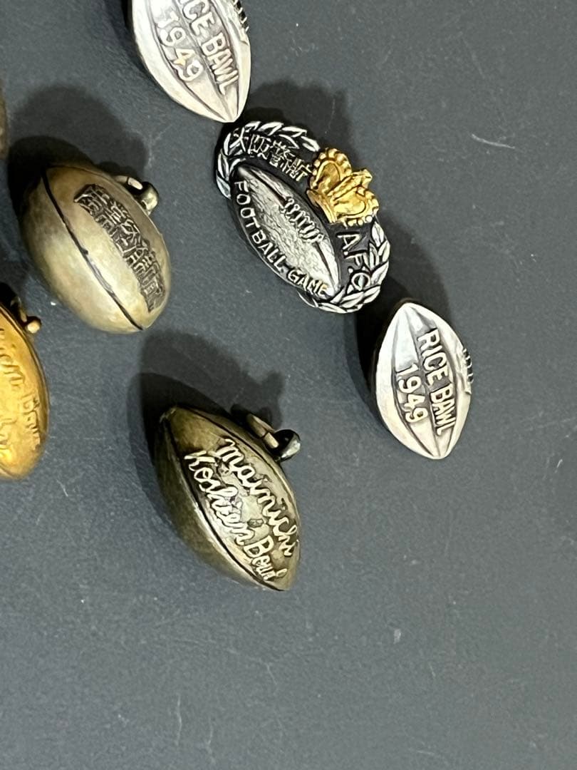 『激レア』戦後アメフト記念バッジセット RICE BOWL1949 (初期大会)