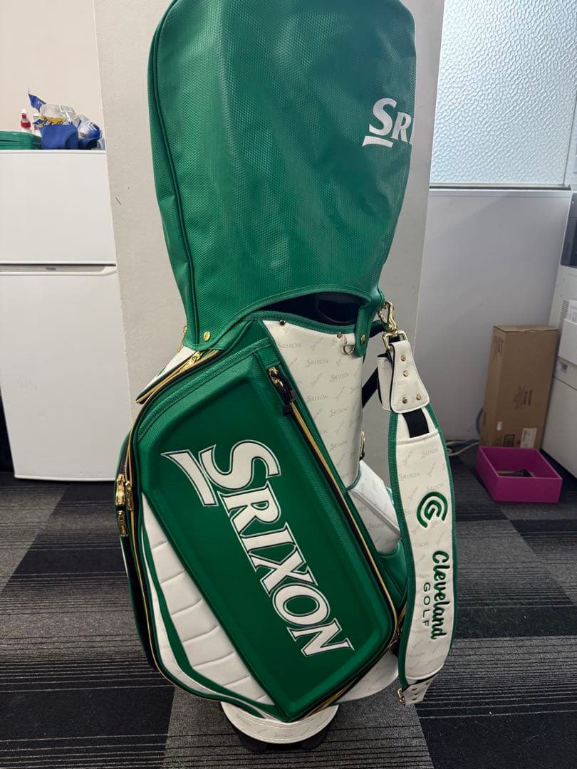 Srixon キャディバッグ 緑/白 レクサスマスターズ松山英樹