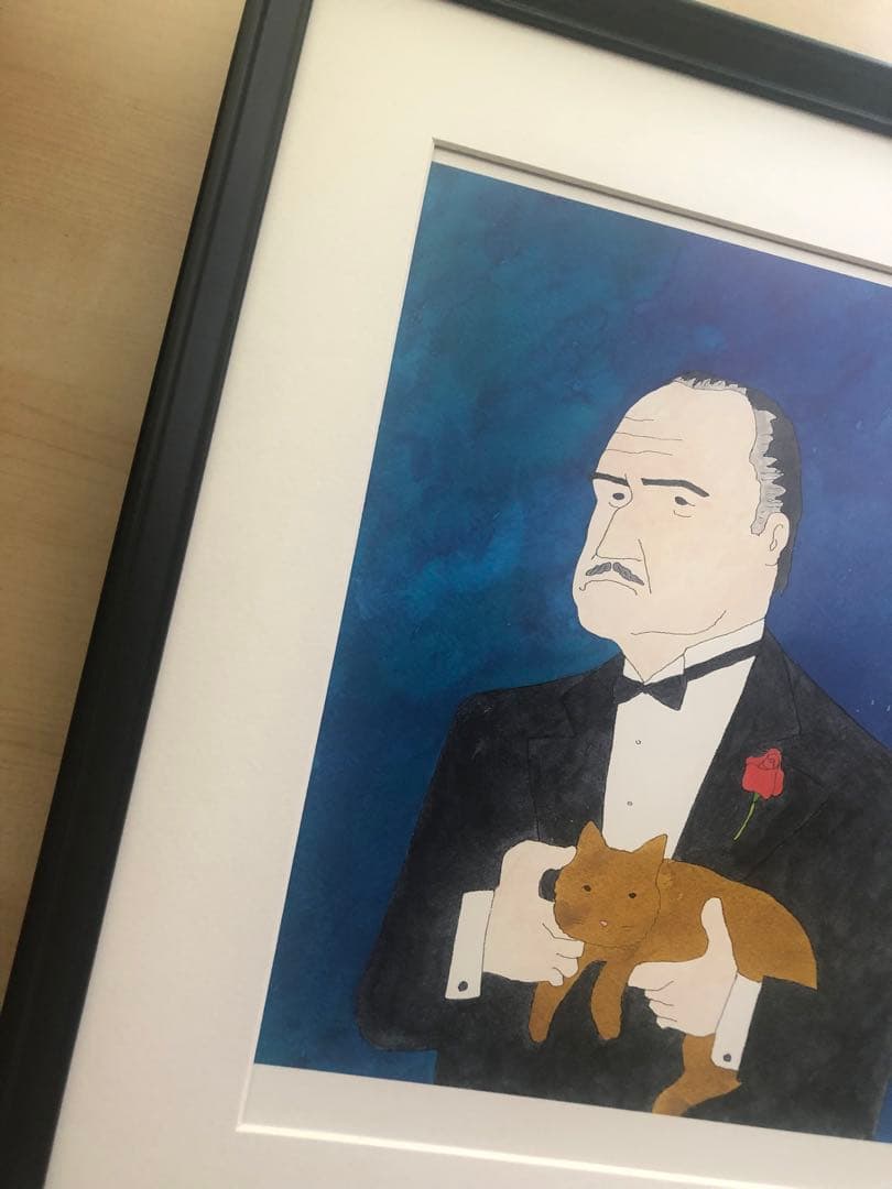 PK額装品 和田誠 映画 ゴッドファーザー マーロンブランド A3額入ポスター風