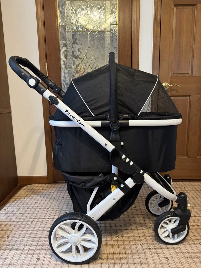 Petique ペットカート ブラック/ホワイト