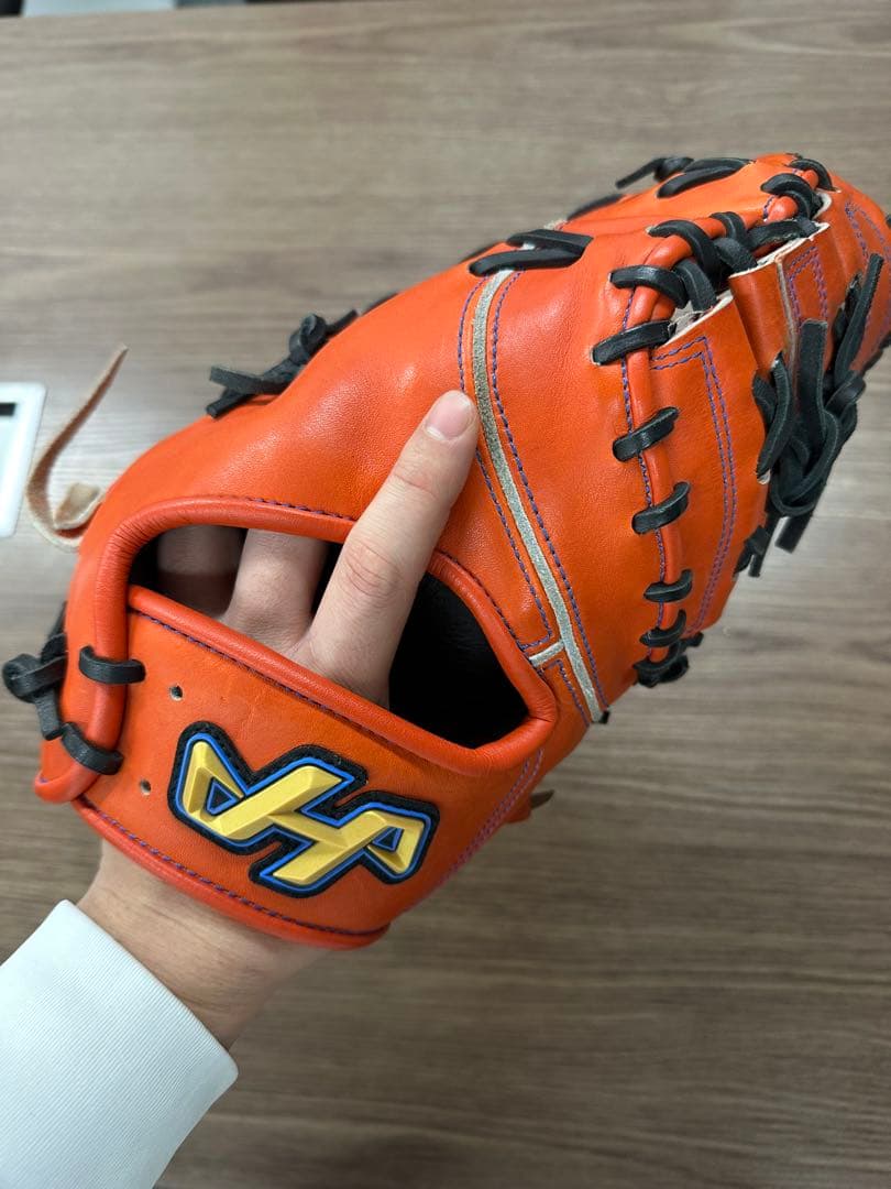 オレンジ レザー 軟式グローブ JH