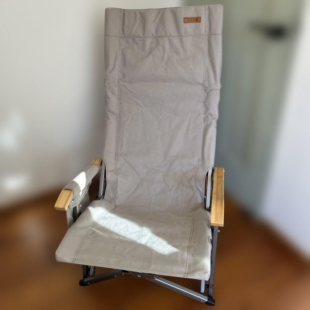 美品セット‼️ ICECO 折りたたみアウトドアチェア　ラビットファーカバーセット