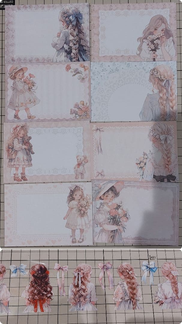 マスキングテープ　pet【マステ切り売り】53種類×１ループ+おまけ　 女の子