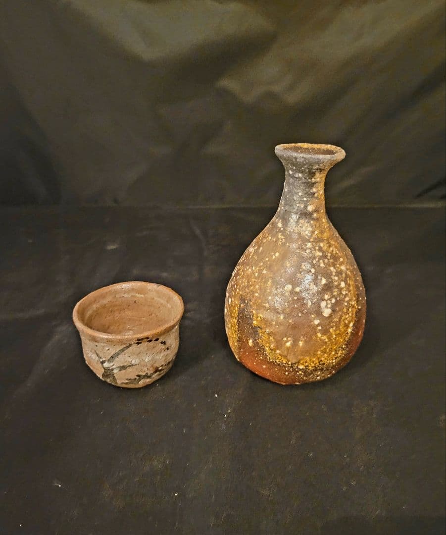 遊泥二人寄酒器　加藤静允　杉本泥牛