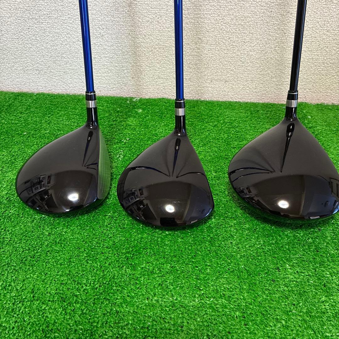 飛距離、直進性抜群‼️曲らない強反発デカ短ドライバー＋3W＋5W3本セット●S●