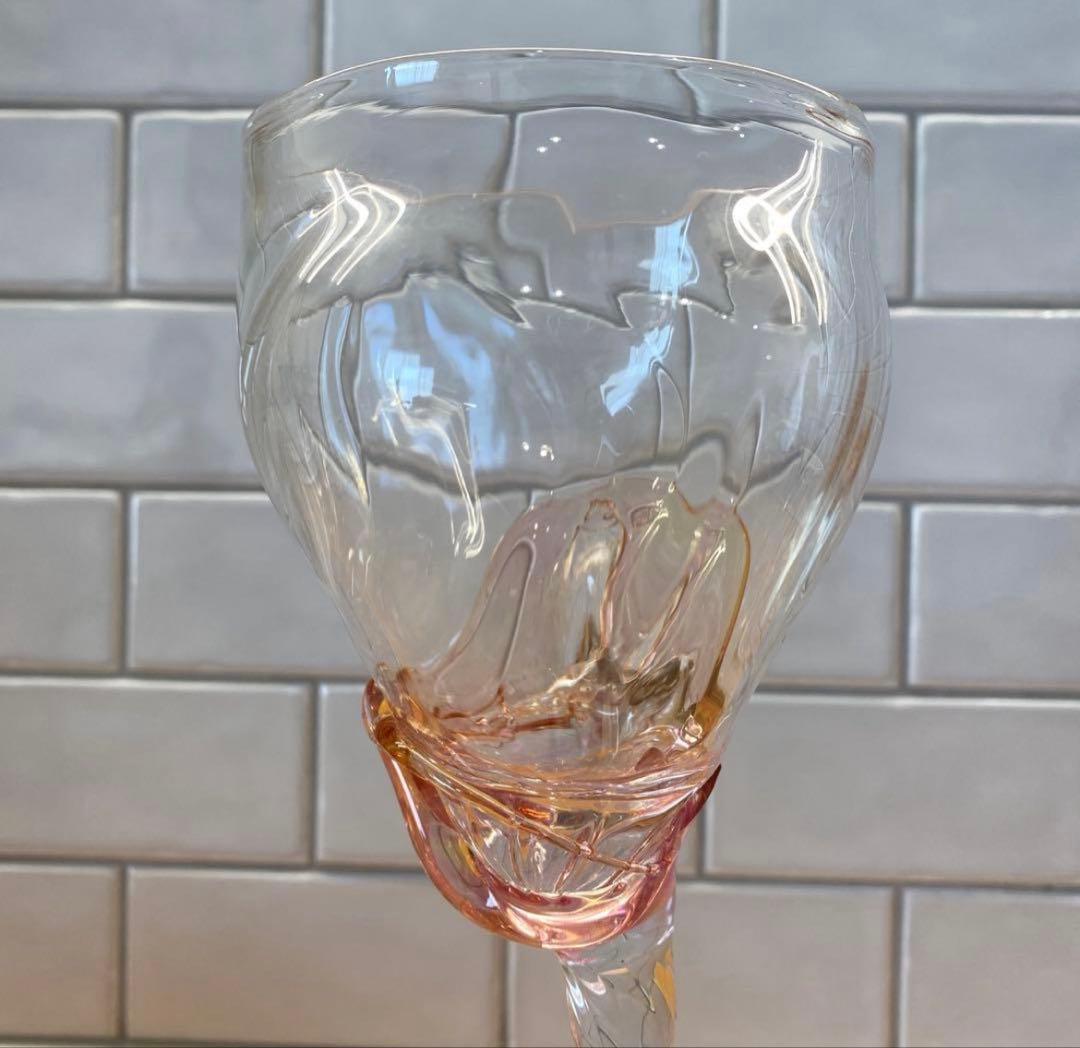 河内麻子　asako kawachi ワイングラス　ガラス　ガラスアート