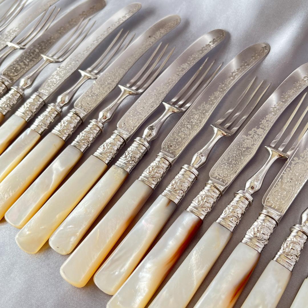 【Allen & Darwin】【白蝶貝 】デザートセット マザーオブパール