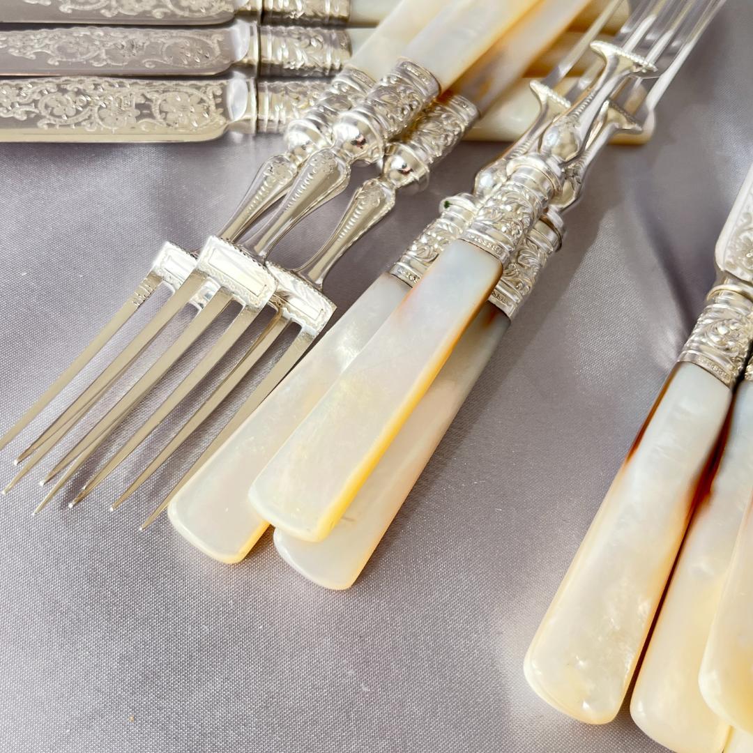 【Allen & Darwin】【白蝶貝 】デザートセット マザーオブパール