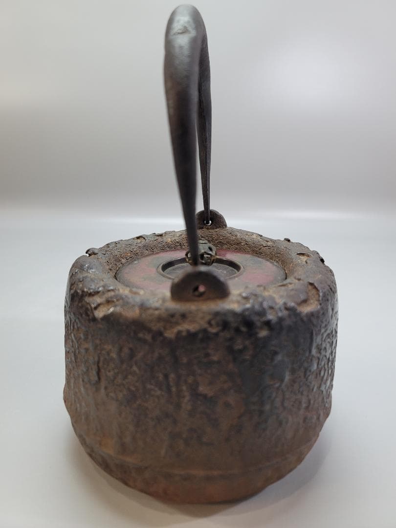 龍文堂 岩肌 鉄瓶 銅「龍文堂」在銘 共箱 DT505