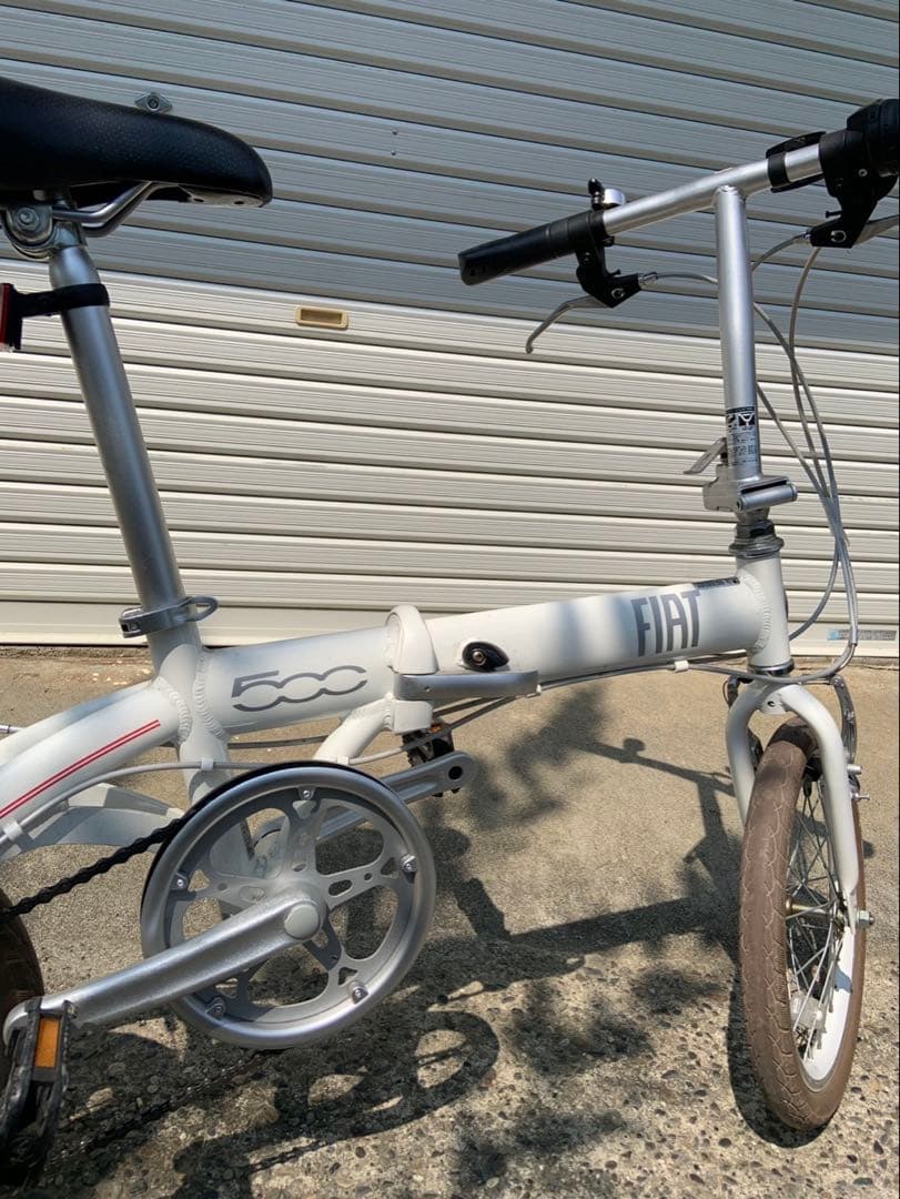 フィアット 折りたたみ自転車 ホワイト