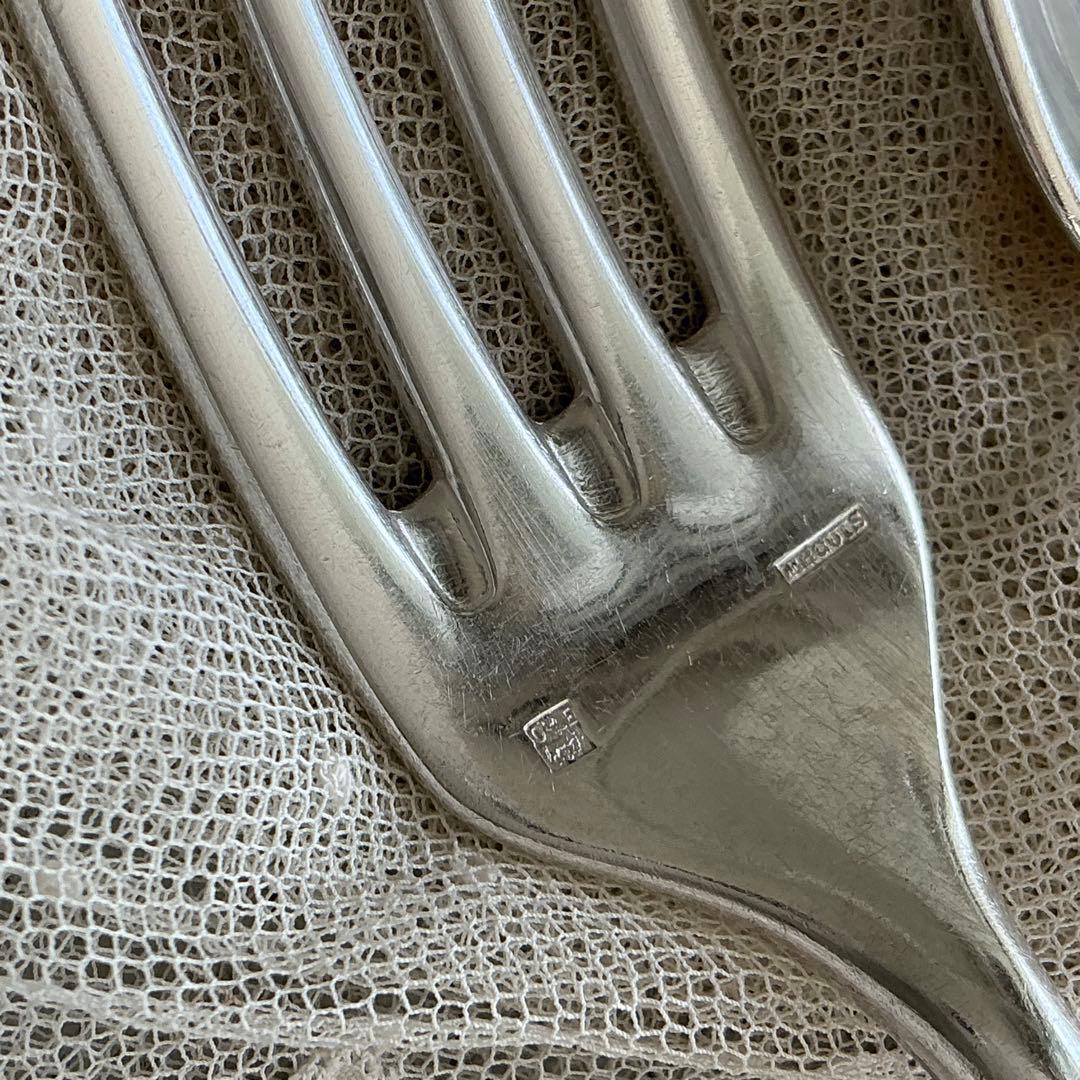 【専用】フランスアンティーク　すずらん　2組　スプーン＆フォーク　モノグラム