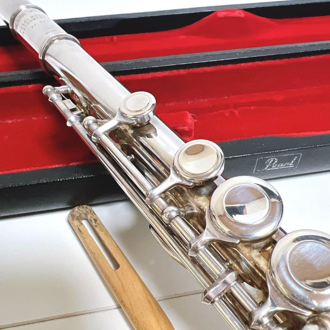【美品】Pearl PF-501 フルート パール　鏡面仕上げ　Eメカ