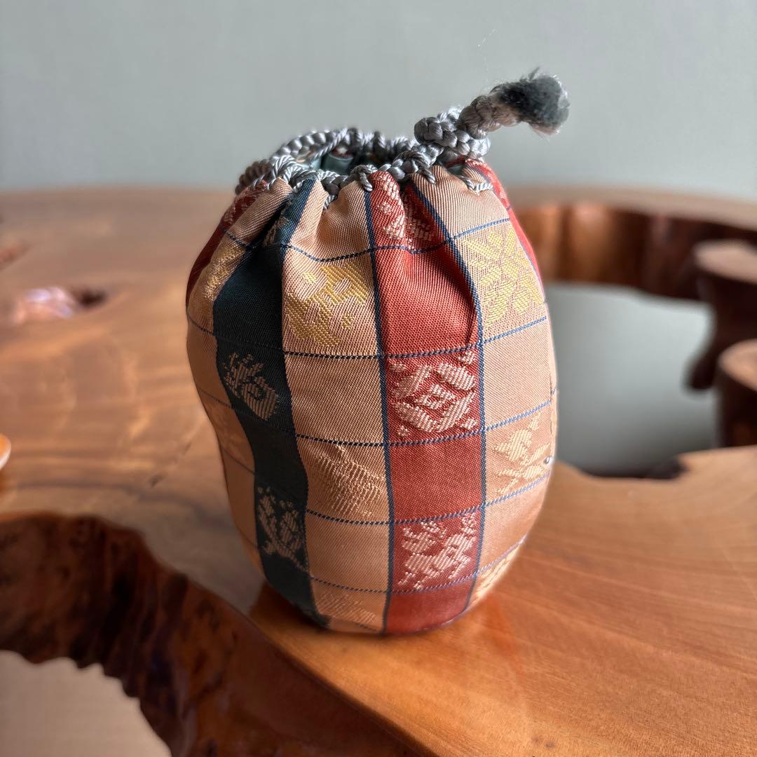 木津喜楽作 茶入 宮王肩衝写茶入 仕覆付 茶道具 共箱