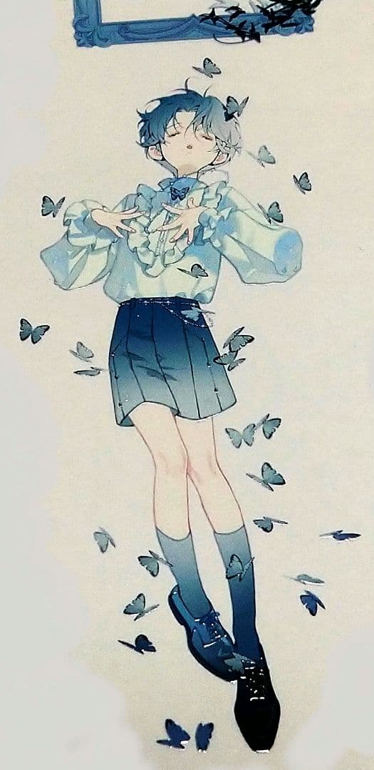 J820＃蝶舞晨曦(水晶)刺猬家切り売り海外人物マステ男の子