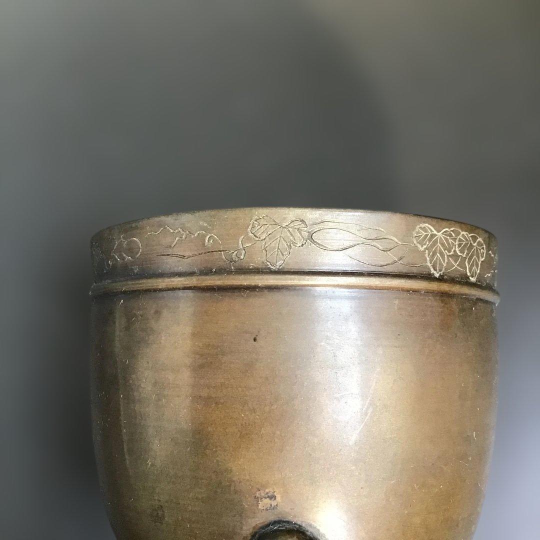 三つ足金属製香炉　江戸中期から後期　古銅　真鍮　建水　砂張