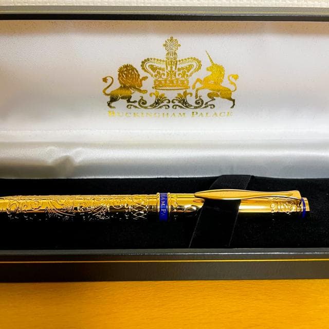 英国 バッキンガム宮殿 ゴールドプレート ボールペン 箱入り ショッパー付き