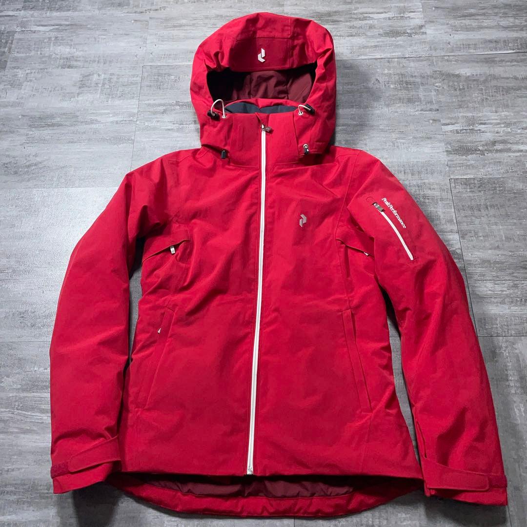 ピークパフォーマンス スキーウェア レディースS 赤 セットアップ 上下 山登り