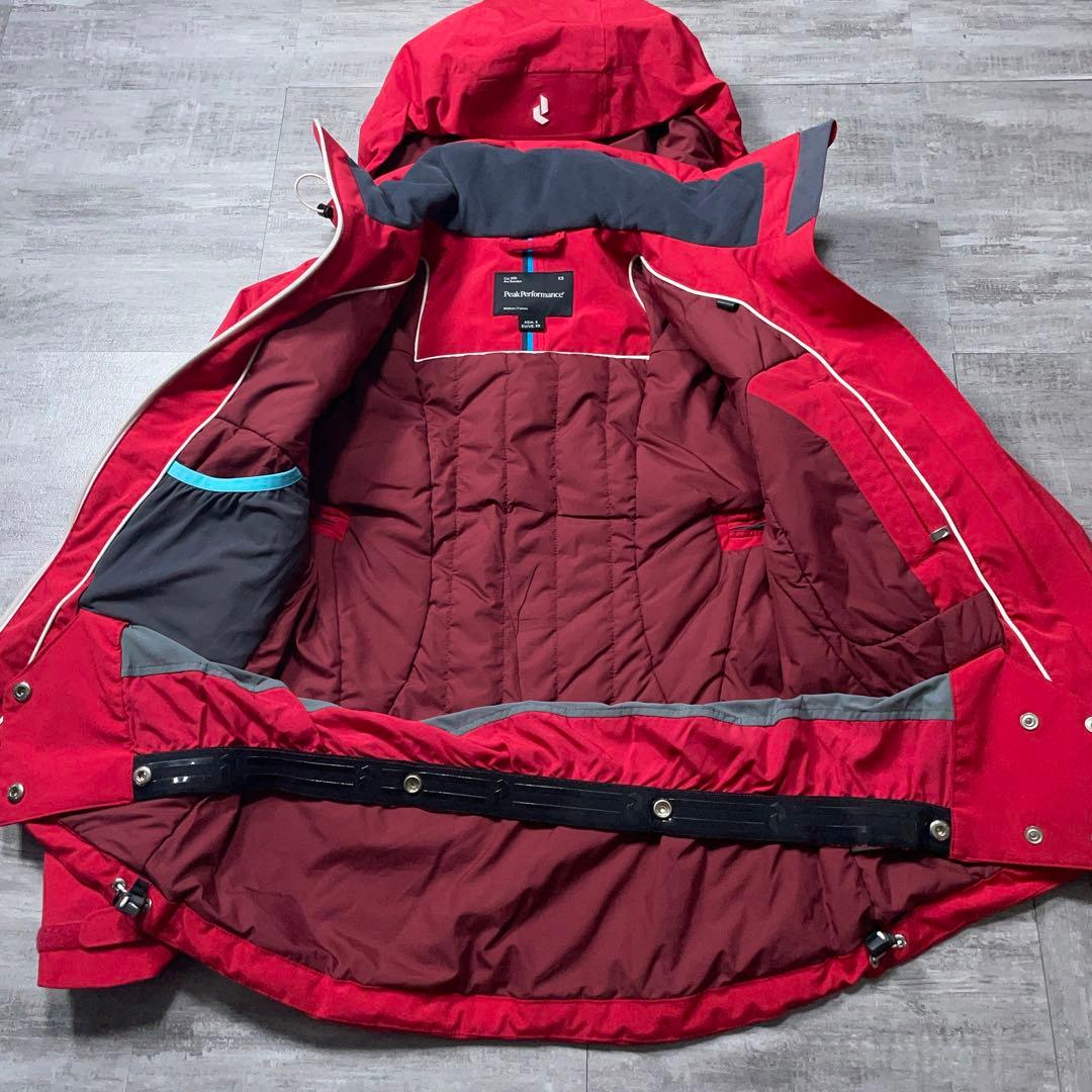 ピークパフォーマンス スキーウェア レディースS 赤 セットアップ 上下 山登り