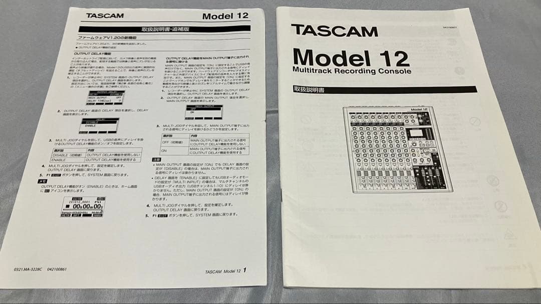 新品同様 TASCAM Model 12 ミキサー・MTR（付属品揃・元箱あり）