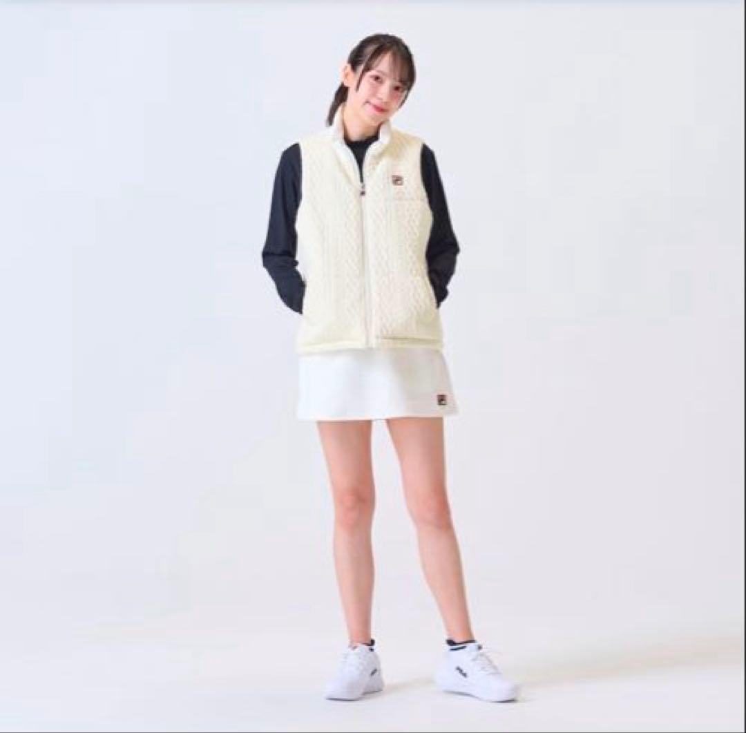 FILA モーデュロイニットニットキルトベスト Sサイズ