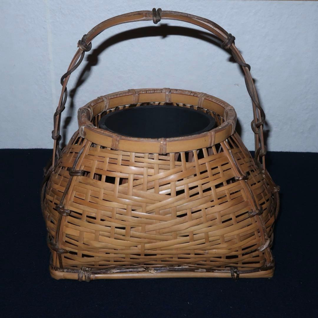 【茶道具】宗全籠　花入　桐箱付き