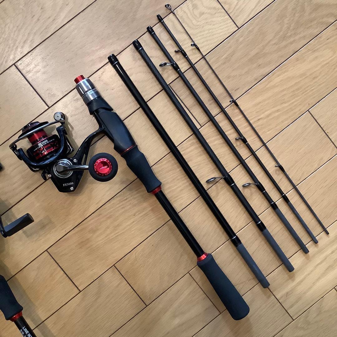 2.1mスピニングロッドとベイトロッド&スピニング3000番とベイトリール