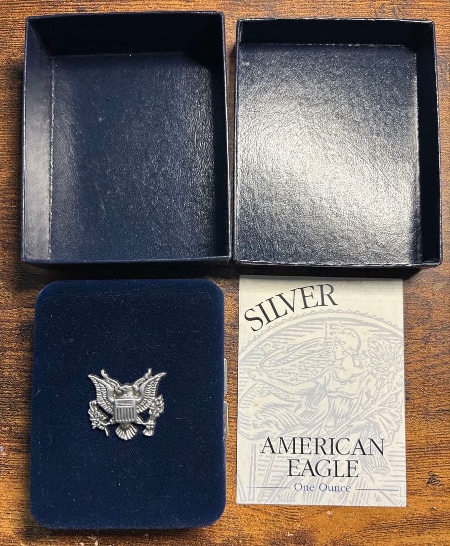 【超美品・付属完備】2001年 アメリカンイーグル銀貨 プルーフ 1oz 純銀