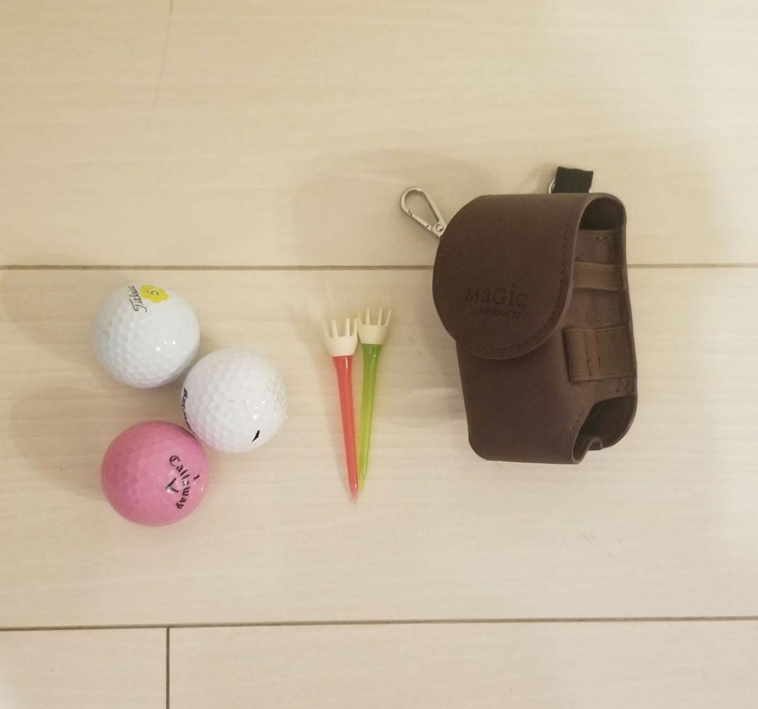 TaylorMade キャディバッグ 黒/白/赤 ゴルフボール　ボール入れセット