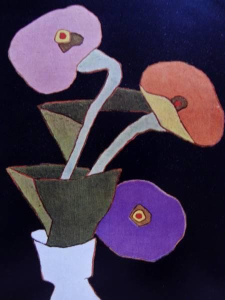 熊谷　守一、百日草Zinnias、希少限定版、額装用画集、新品額付