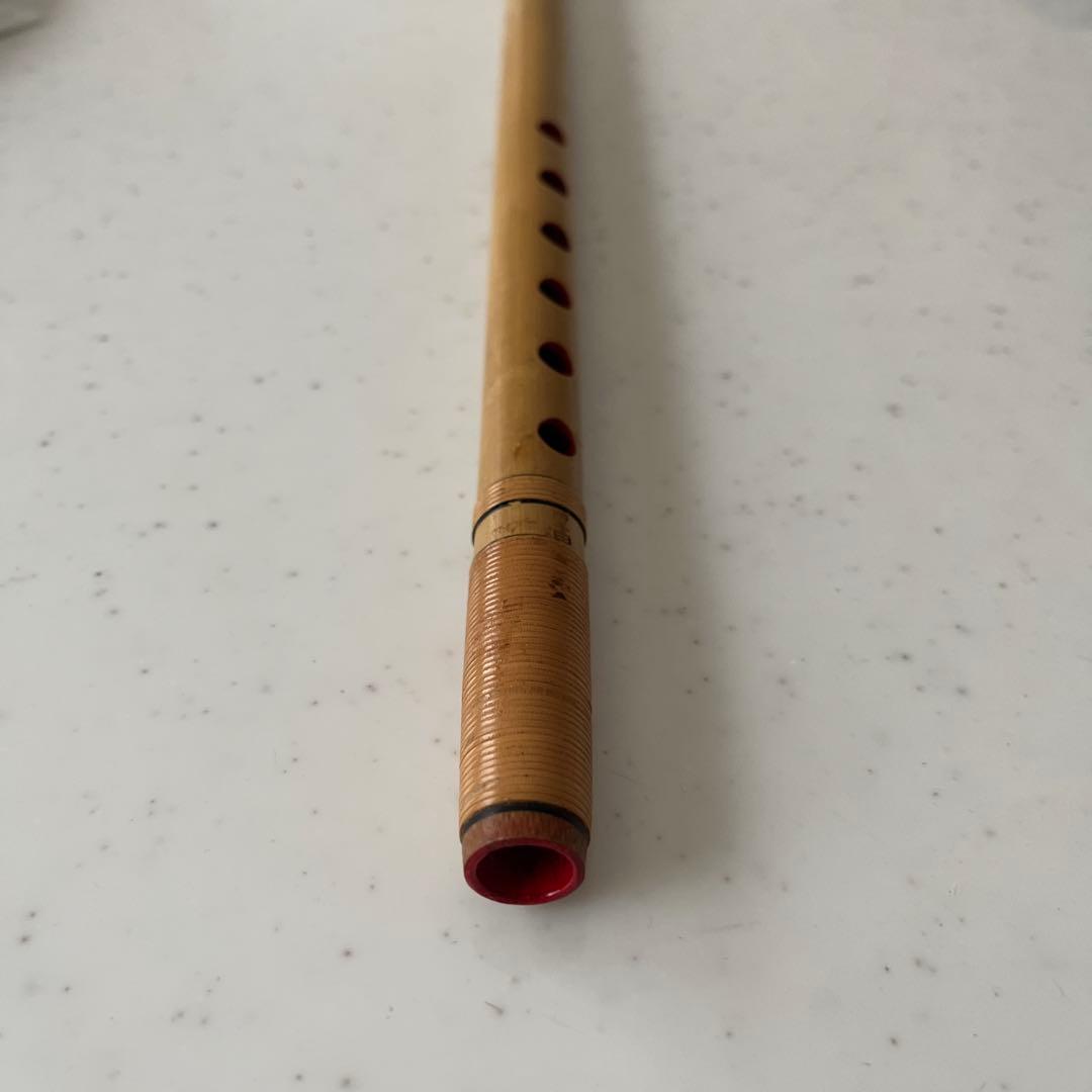 篠笛　六本調子６穴　獅子田　竹渓　藤両巻